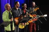 LOS ANGELES, CA - OCTOBER 22:  Harry Shearer (L) performs with Foutains of Wayne members L-R Adam Schlesinger, Jody Porter and Chris Collingwood during The Drop: Harry Shearer at The GRAMMY Museum on October 22, 2012 in Los Angeles, California.  (Photo by Mark Sullivan/WireImage) *** Local Caption *** Harry Shearer;Adam Schlesinger;Jody Porter;Chris Collingwood